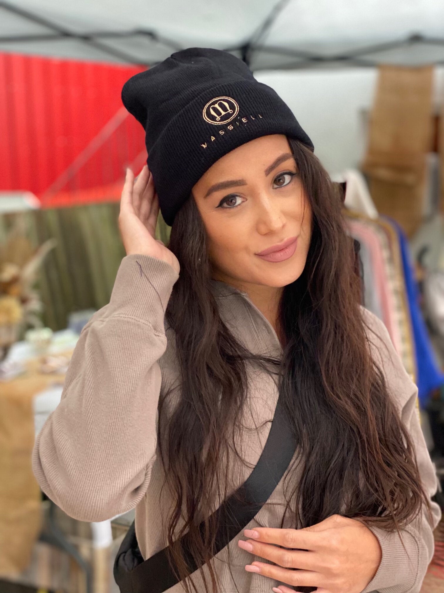 Massiell Beanie - Black with Rose Gold Emblem (Pre-Order)
